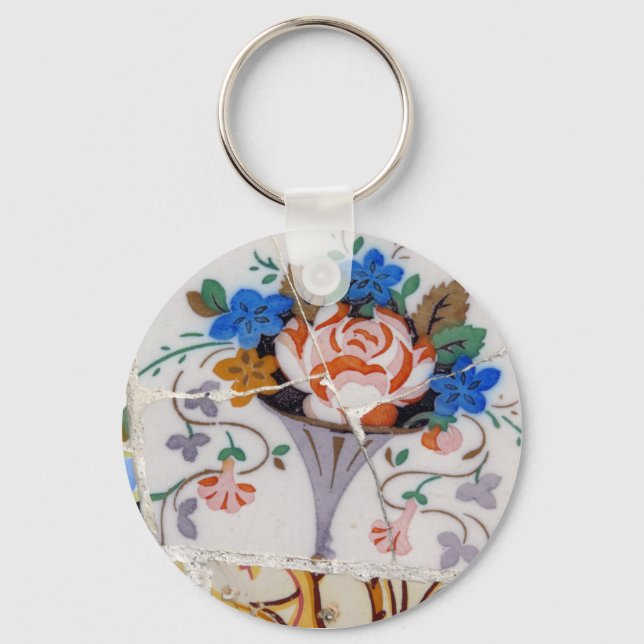 Llavero Baldosas de flores (Anverso)
