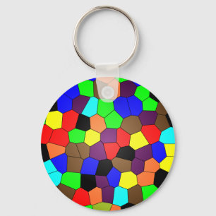 Llavero Baldosas de mosaico de vidrio con manchas colorida