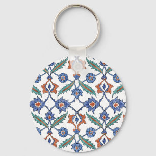 Llavero Baldosas Turcas Medievales: Ornamento Floral.