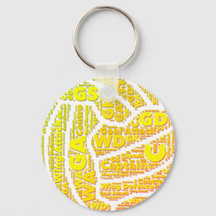 Llavero Ball Design Yellow Netball