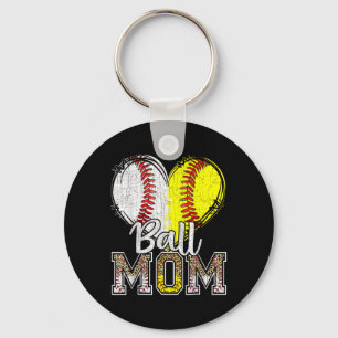Llavero Ball Mom Heart Baseball Softball Mama Women Madre 