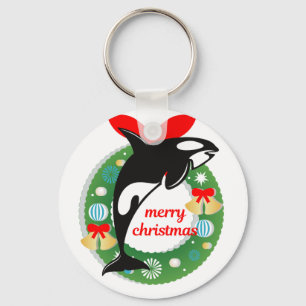 Llavero ballena asesina de navidad