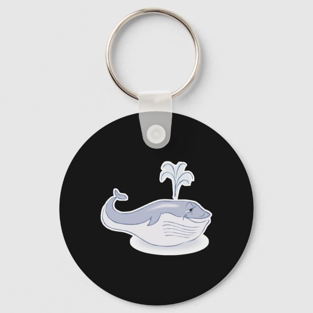 Llavero ballena azul feliz (Anverso)