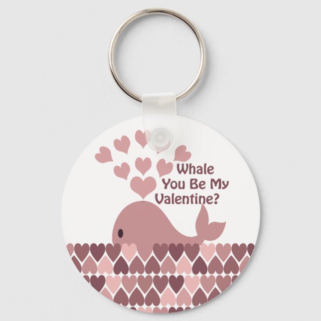 Llavero Ballena que seas mi Valentín (Anverso)