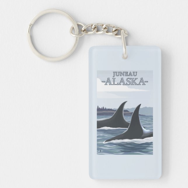 Llavero Ballenas #1 - Juneau, Alaska de la orca (Frente)