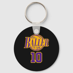 Llavero Baller De Baloncesto De Nacimiento De 10 Años De E