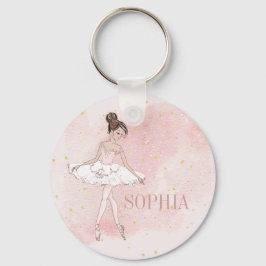 Llavero Ballerina Chica personal Pink Gold Keychain