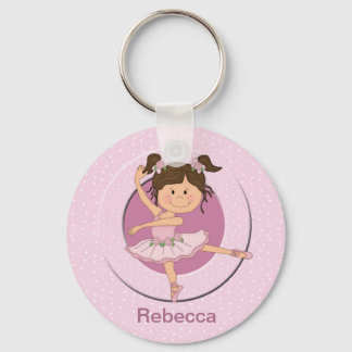 Llavero Ballerina Cuta Rosa Personalizada