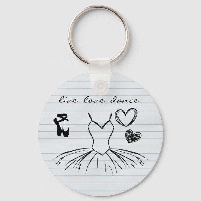 Llavero Ballerina Dance Doodles and Notepaper Ballet (Anverso)