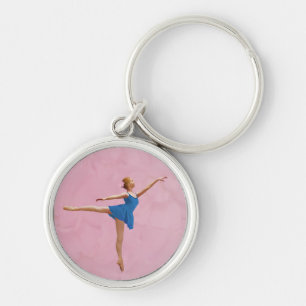 Llavero Ballerina en Arabesque Pose Personalizable Keychai