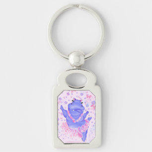 Llavero Ballerina Hippo Keychain Happy Ballet Dancer