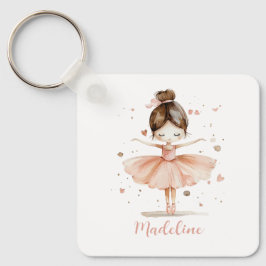 Llavero Ballerina Nombre Personalizado Girly