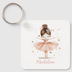 Llavero Ballerina Nombre Personalizado Girly