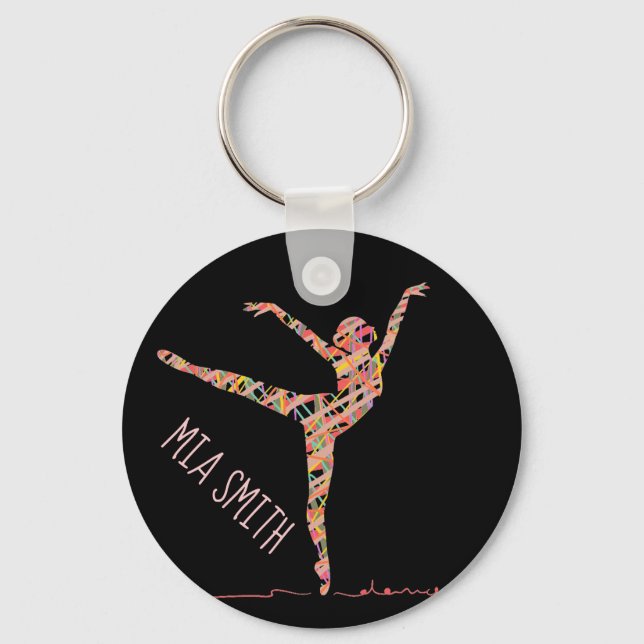 Llavero Ballerina regalo nombre personalizado (Anverso)