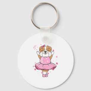 Llavero Ballerina Rosa Bulldog Inglés Canción De Perro En
