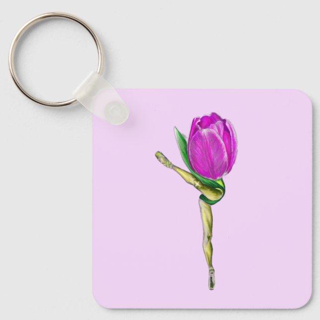 Llavero Ballerina Tulip Ballet Dancer Keychain (Anverso)