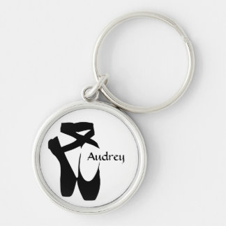Llavero Ballet Ballerina Black Pointe Shoes Personalizado 