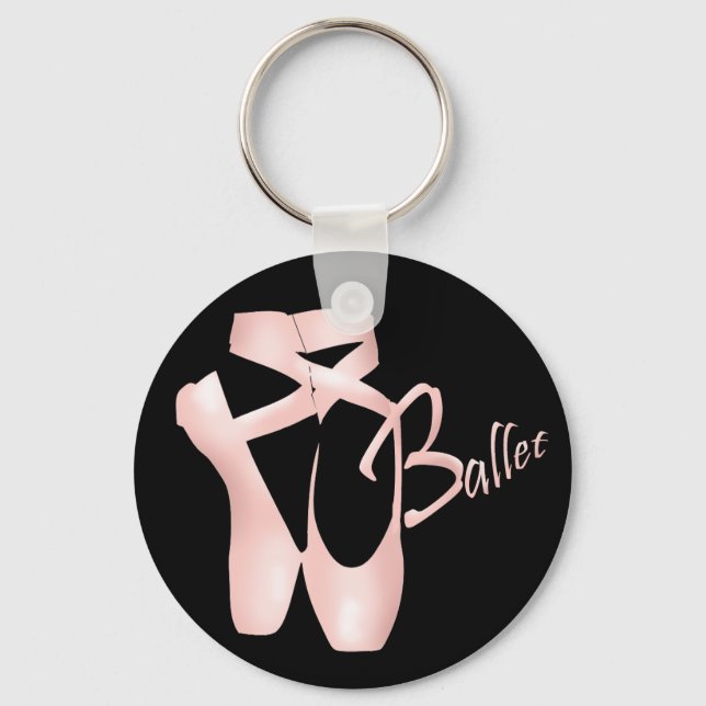 Llavero Ballet Ballerina Pink Pointe Shoes Basic (Anverso)
