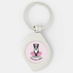 Llavero Ballet Ballerina Princess Boston Terrier (negro)