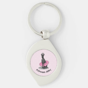 Llavero Ballet Ballerina Princess Greyhound Dog (negro)
