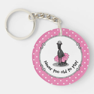 Llavero Ballet Ballerina Princess Greyhound Dog (negro)
