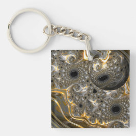 Llavero Ballet esférico en plata y oro