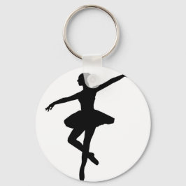 Llavero Ballet simple Ballerina Blanca Negra