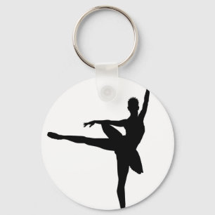Llavero Ballet simple Ballerina Blanca Negra