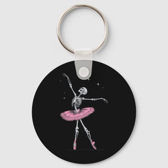 Llavero Ballet Skeleton Halloween Disstume Funny Skull (Anverso)