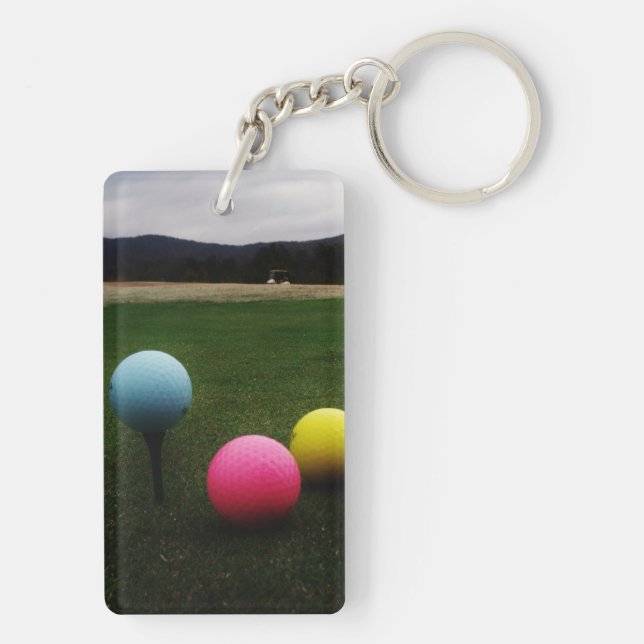 Llavero Balls de golf AMARILLAS, ROSAS Y AZULES (Atrás)