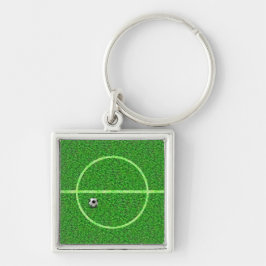 Llavero Balón de campo de fútbol de fútbol - Keychain