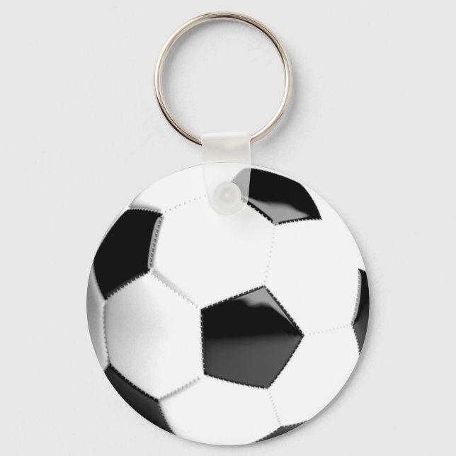 Llavero Balón de fútbol blanco y negro (Anverso)