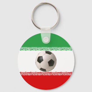 Llavero Balón de fútbol centro de la bandera iraní