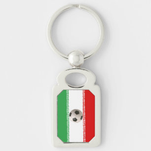 Llavero Balón de fútbol con bandera iraní