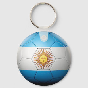 Llavero Balón de fútbol de la bandera de la Argentina