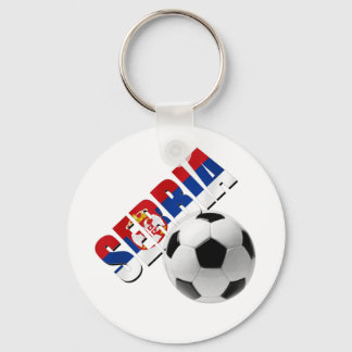 Llavero Balón de fútbol de Serbia Logo con la bandera serb