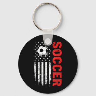 Llavero Balón de Fútbol Patriótico USA Bandera Americana D