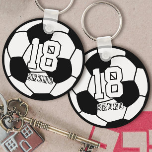 Llavero Balón de Fútbol Personalizado con Nombre y Número