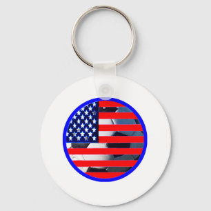 Llavero Balón de fútbol y bandera de Estados Unidos2 El MU