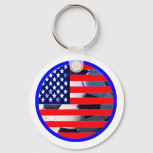Llavero Balón de fútbol y bandera de Estados Unidos2 El MU