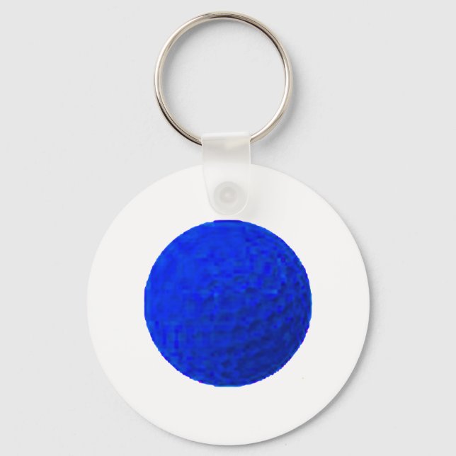 Llavero Balón de golf Azul Los Regalos del MUSEO Zazzle (Anverso)