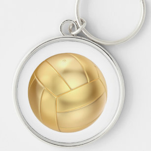 Llavero Balón de voleibol o fútbol dorado
