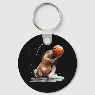 Llavero Baloncesto acuarela Baloncesto Jugador de arte Ca