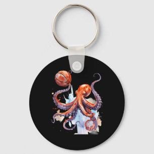 Llavero Baloncesto acuarela Baloncesto Jugador de Oro