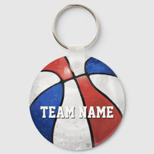 Llavero Baloncesto azul rojo