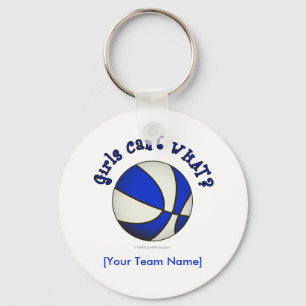 Llavero Baloncesto blanco/azul