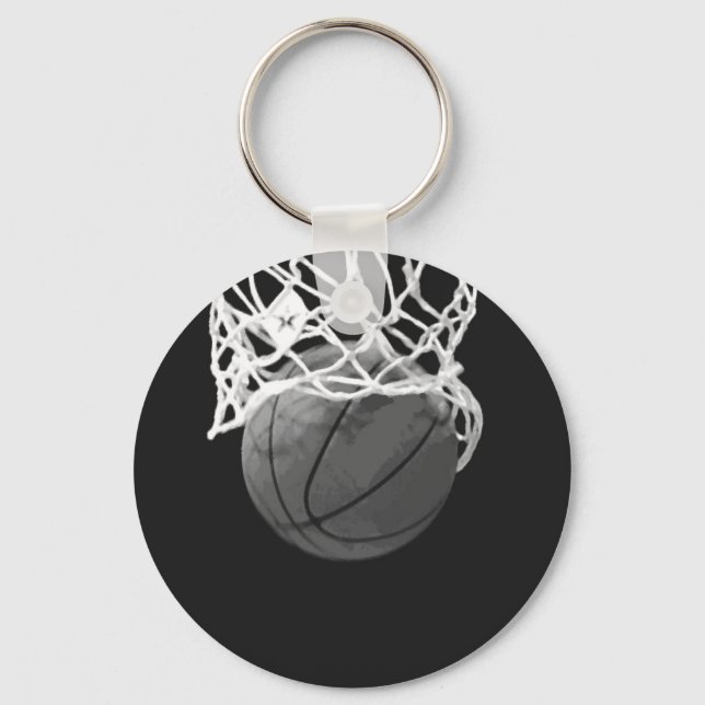 Llavero Baloncesto blanco y negro (Anverso)