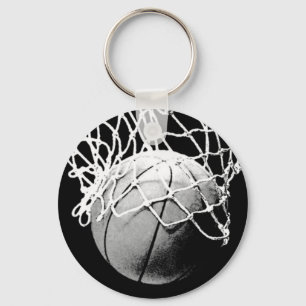 Llavero Baloncesto blanco y negro