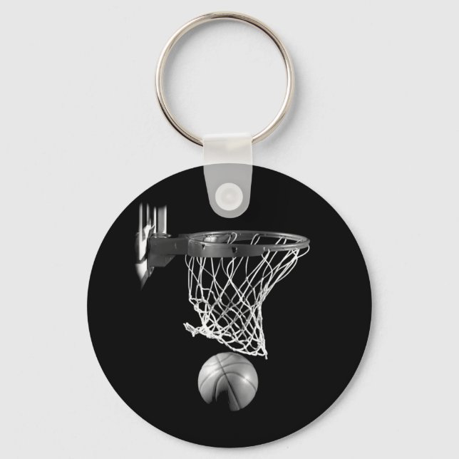 Llavero Baloncesto blanco y negro (Anverso)