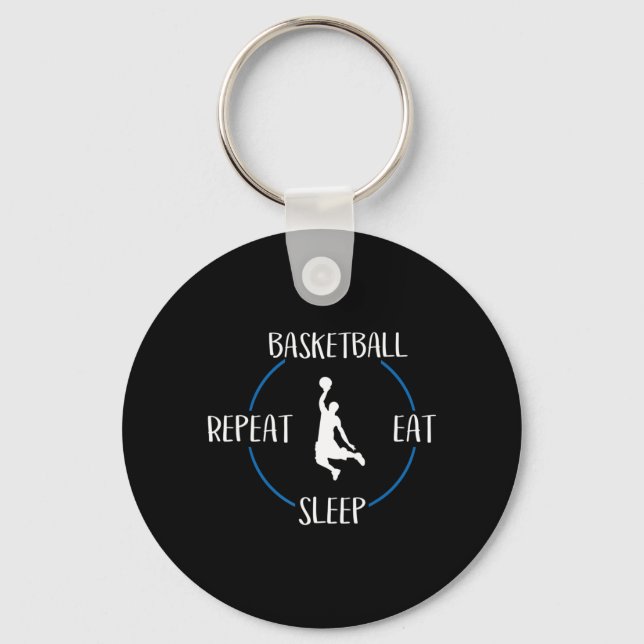 Llavero Baloncesto Comer Sleep Repetir Regalo Para Balonce (Anverso)